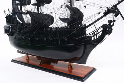 Modell des Piratenschiffs Schwarze Perle BP80R mit Gravurmöglichkeit, Länge 89 cm, exklusives Geschenk für jeden Anlass, Kunsthandwerk, Holzsockel