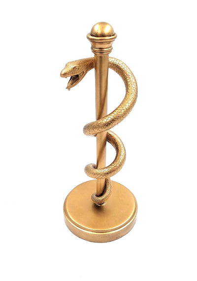 Äskulapstab Gold 30 cm mit Gravurmöglichkeit zur Personalisierung