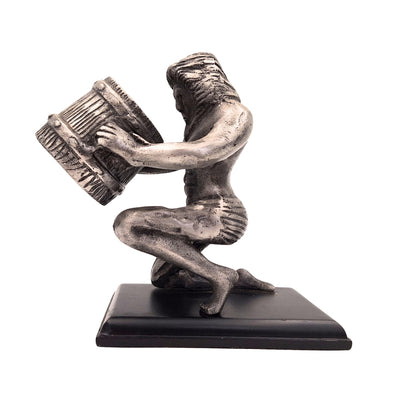 Dekorative Figur Wassermann AQU aus Aluminium, personalisierte Gravur, ideal als Geschenk, Höhe 18 cm, klassischer und Art-déco-Stil