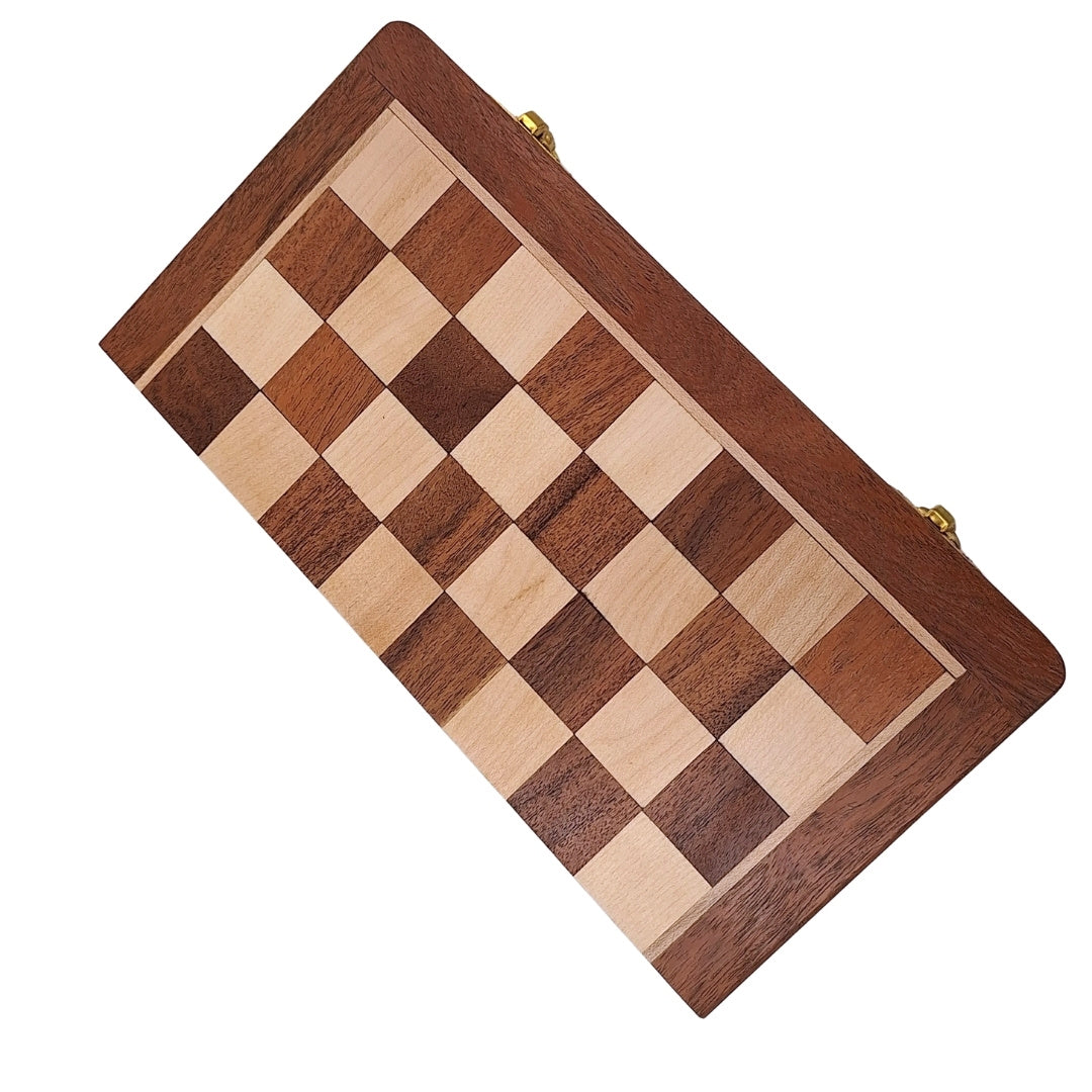 Magnetisches Holzschach 30x30 cm, klappbar G614 mit Gravur