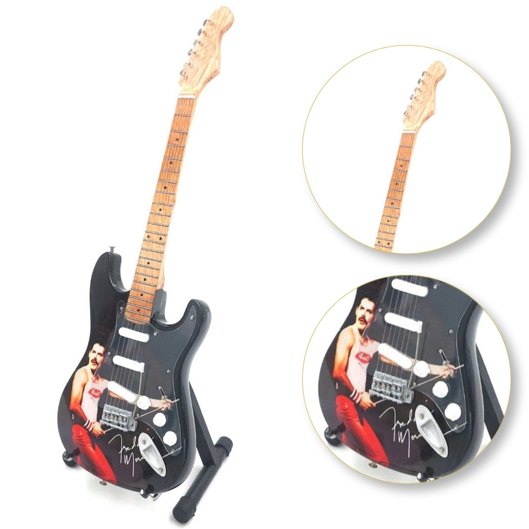 Mini-Sammlergitarre Freddie Mercury mit Gravur