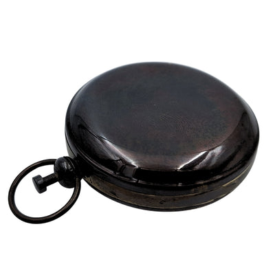 Retro-Touristenkompass aus Messing mit antikem Finish und Gravurmöglichkeit – ideales Geschenk für Reisende und Naturliebhaber – Maße 6 x 5 x 1,75 cm, schließt mit Glas-Schutzdeckel