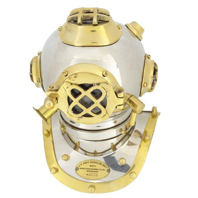 Messing-Taucherhelm US Navy Mark IV mit personalisierbarer Gravur – ideales Geschenk für jeden Anlass, Höhe 20 cm, maritime Replik DIVER – DH93