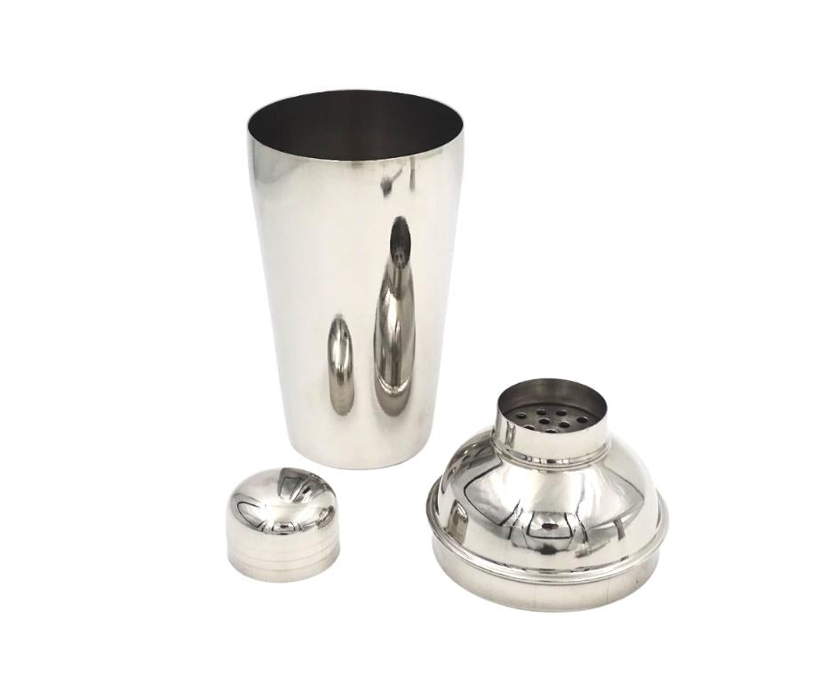 Barkeeper-Set Steel 3-teilig mit Gravur-Personalisierung - Shaker 750 ml, Jigger 15/30 ml, Sieb - elegantes Geschenk für Cocktail-Liebhaber, Edelstahl, silberne Farbe