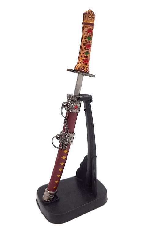 Katana - Brieföffner SW-199 mit der Möglichkeit einer personalisierten Gravur, ideal als Geschenk, Höhe 18 cm, dekorative Scheide im Set