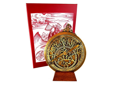 Messing-Astrolabium Rojas H34 mit personalisierbarer Gravur – Durchmesser 20 cm, elegantes Geschenk für jeden Anlass, handgefertigtes Navigations- und astronomisches Gerät im Renaissance-Stil