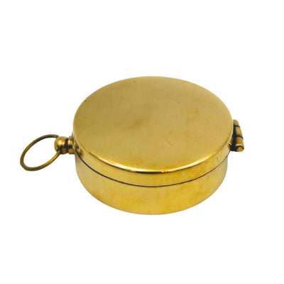 Retro-Messingkompass mit schließbarem Deckel, personalisierbare Gravur, ideal als Geschenk für Segler, Höhe 5 cm, maritimer Stil