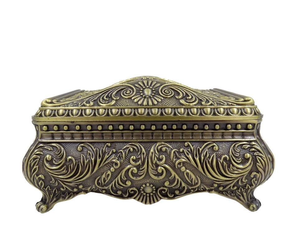 Elegante dekorative Metallschatulle mit Gravur