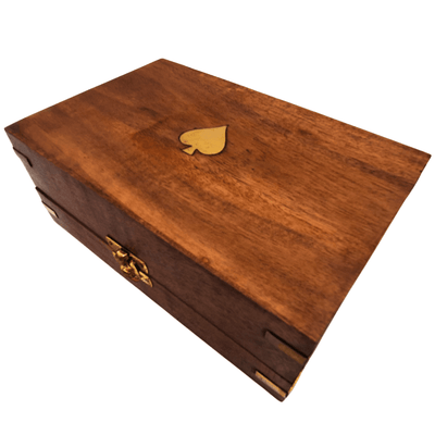 Elegantes Poker-Set in Holzkiste mit Gravur