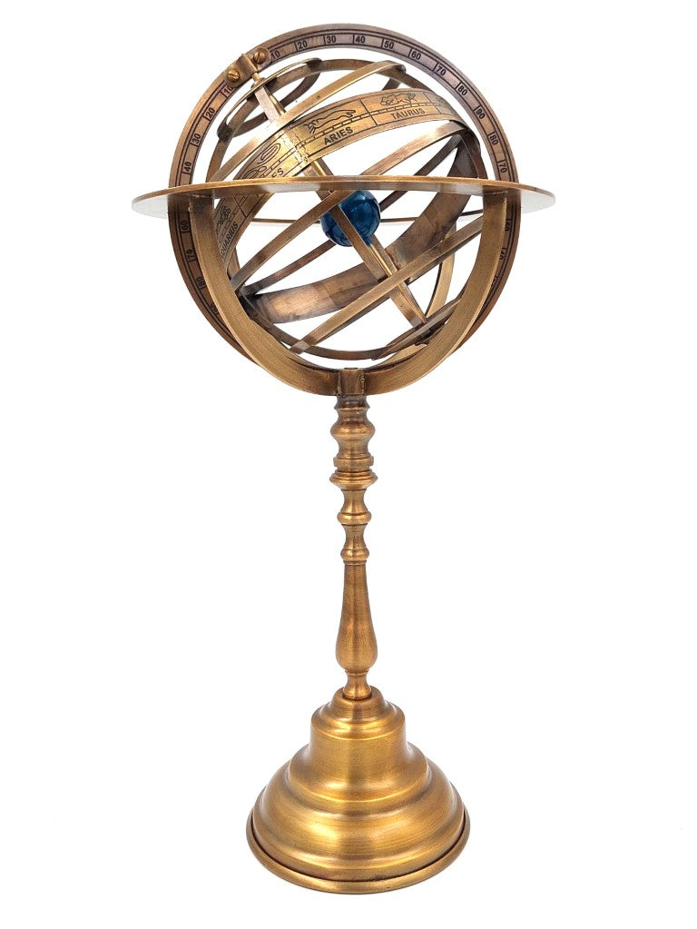 Sphärisches Astrolabium aus Messing 39cm mit Möglichkeit zur Personalisierung durch Gravur