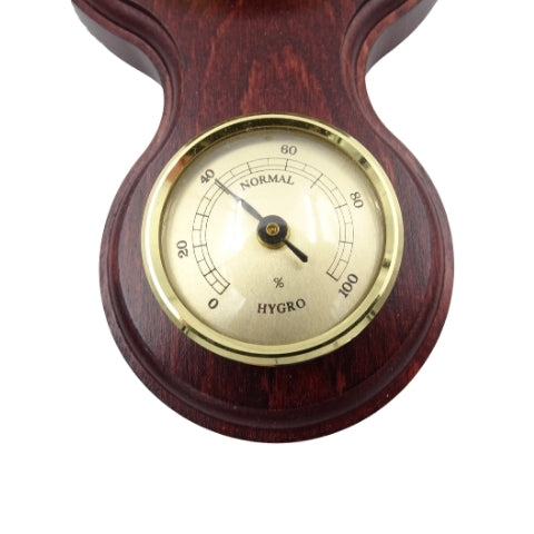 Wetterstation Fischer 6690-22 mit Barometer, Thermometer und Hygrometer in mahagonifarbener Holzfassung