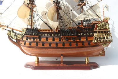 Luxuriöses Segelschiffmodell des Schiffs Soleil Royal 65cm - SOL6, Möglichkeit zur Personalisierung durch Gravur