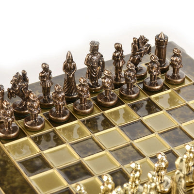 Exklusive Metall-Schachfiguren Byzantium 20x20 cm mit personalisierter Gravur