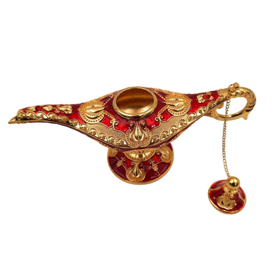 Aladins LAR-Lampe mit schönen goldenen Verzierungen, 22 x 7 x 11 cm
