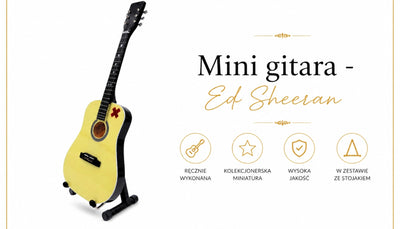 Mini-Gitarre Ed Sheeran 27,5 cm aus Mahagoni mit der Möglichkeit der Personalisierung durch Gravur
