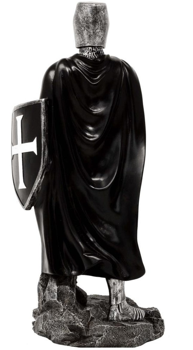 Ritter Kreuzritter aus Polyresin MC-23078 - 30 cm Figur mit Personalisierung durch Gravur