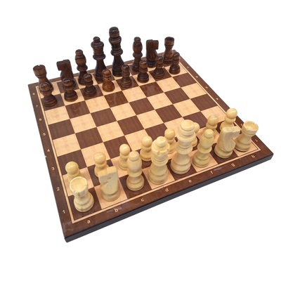Klassisches Holzschach 27 x 27 cm mit personalisierter Gravur