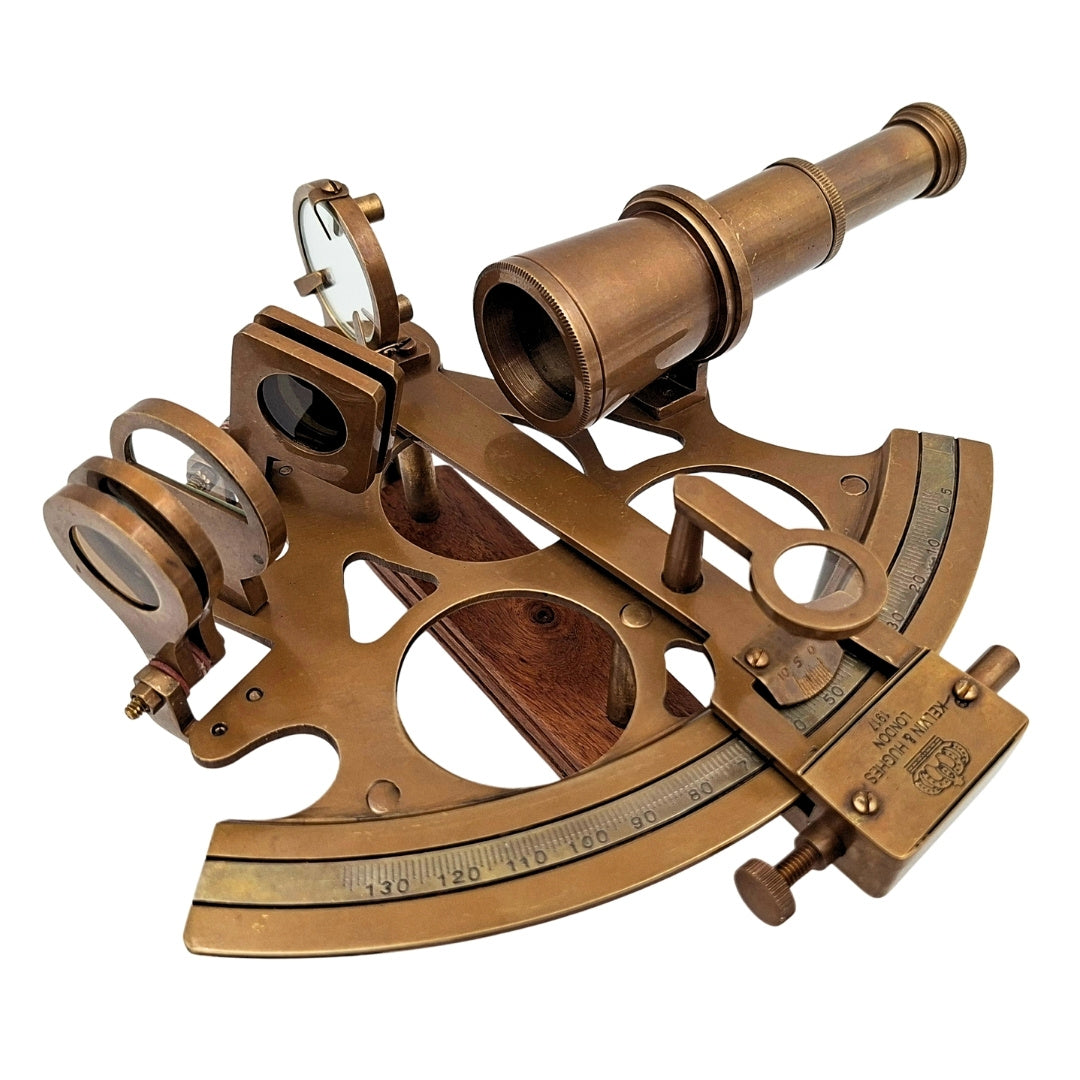 Großer Messing-Sextant mit Gravur-Personalisierung