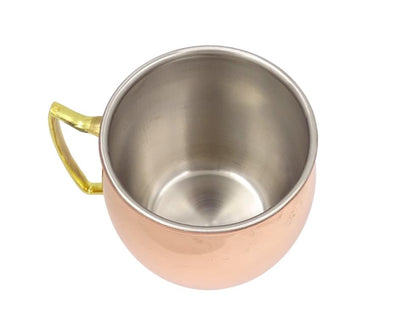 Kupferbecher aus Edelstahl 304 500 ml mit Gravur-Personalisierung - Ideal als Geschenk - Höhe 13,5 cm, Kupferfarbe, Modell MM7012