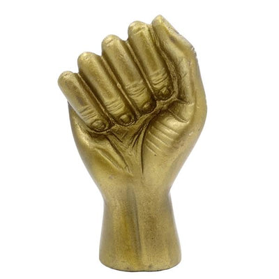 Dekorative Aluminium-Figur „Geballte Faust“ 18 cm mit personalisierbarer Gravur