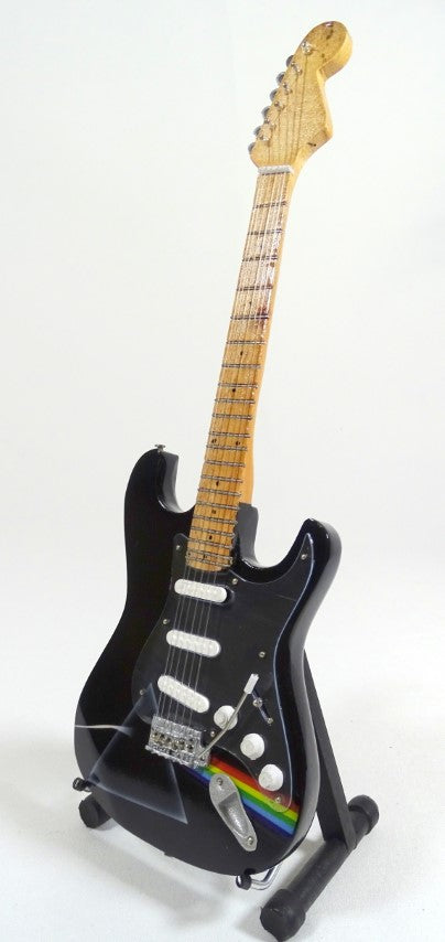 Mini-Gitarre Pink Floyd aus Mahagoniholz, handgefertigt, 27,5 cm, mit der Möglichkeit der Personalisierung durch Gravur, ideales Geschenk für Musikfans