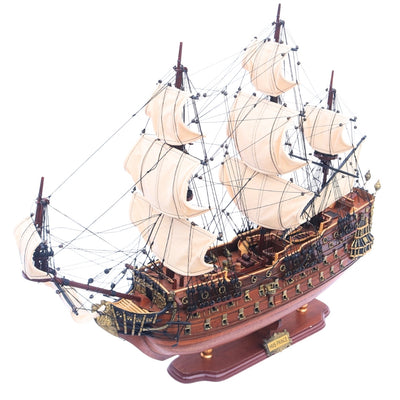 Exklusives großes Segelschiffmodell des Kriegsschiffs HMS Prince 94cm mit Möglichkeit zur Personalisierung durch Gravur