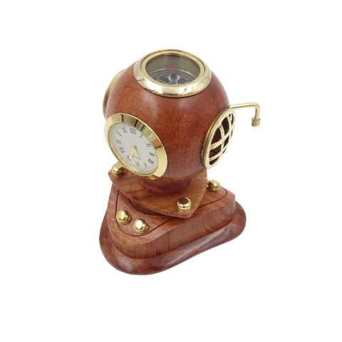 Kleiner Retro-Taucherhelm mit Uhr und Personalisierung
