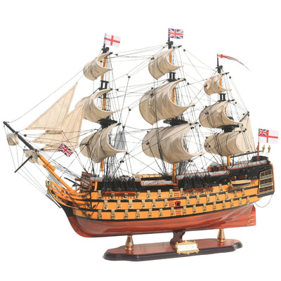 Segelschiffmodell HMS Victory 80cm, montiert, mit Möglichkeit zur Personalisierung durch Gravur - exklusive Geschenkdekoration, handgefertigt aus exotischem Holz, hohe Qualität und Liebe zum Detail