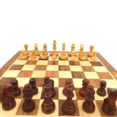 Magnetisches Holzschach 25x25 cm mit Gravurpersonalisierung