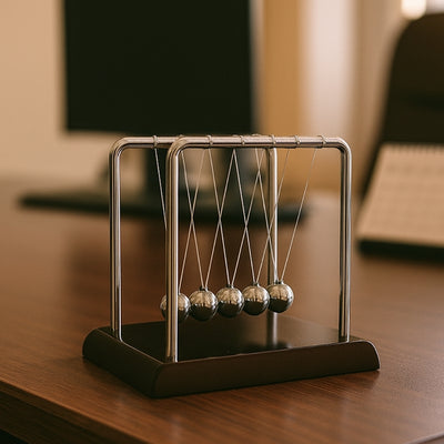 Elegante Newton-Kugeln mit Gravur - Holz Metall