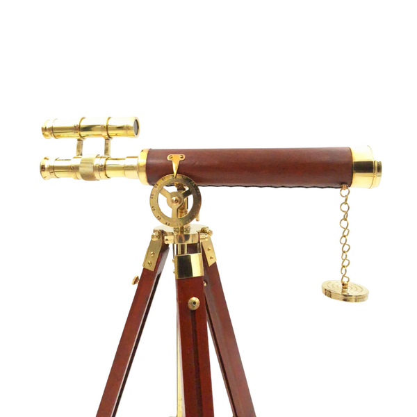 Messing-Teleskop auf Dreibein 57 cm mit Gravurpersonalisierung