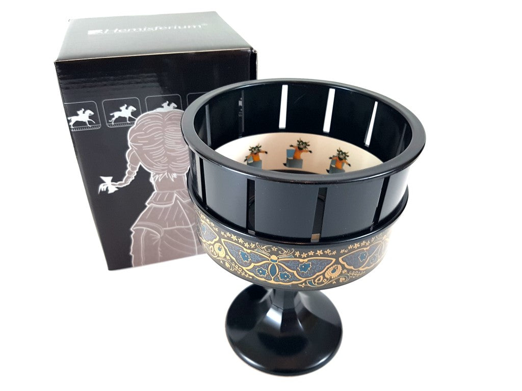 Zoetrop H68 – Filmprojektor aus dem 19. Jahrhundert mit personalisierbarer Gravur, ideal als Geschenk – Höhe 19 cm, klassisches Design zur Wohnraumdekoration