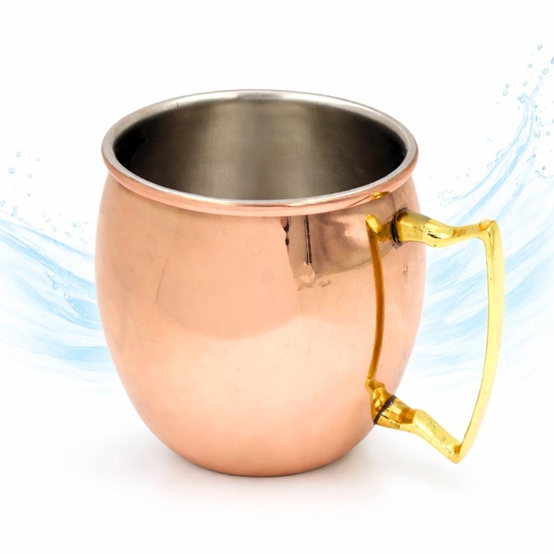 Kupferbecher aus Edelstahl 304 500 ml mit Gravur-Personalisierung - Ideal als Geschenk - Höhe 13,5 cm, Kupferfarbe, Modell MM7012