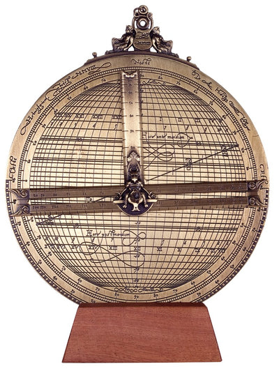 Messing-Astrolabium Rojas H34 mit personalisierbarer Gravur – Durchmesser 20 cm, elegantes Geschenk für jeden Anlass, handgefertigtes Navigations- und astronomisches Gerät im Renaissance-Stil