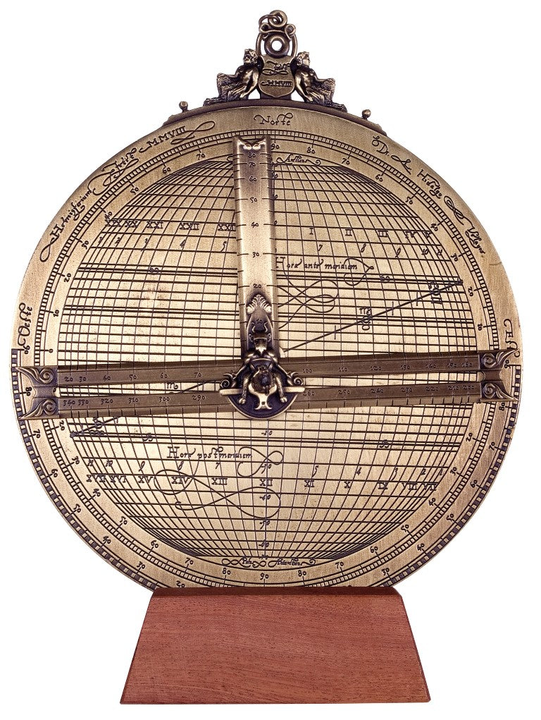 Messing-Astrolabium Rojas H34 mit personalisierbarer Gravur – Durchmesser 20 cm, elegantes Geschenk für jeden Anlass, handgefertigtes Navigations- und astronomisches Gerät im Renaissance-Stil