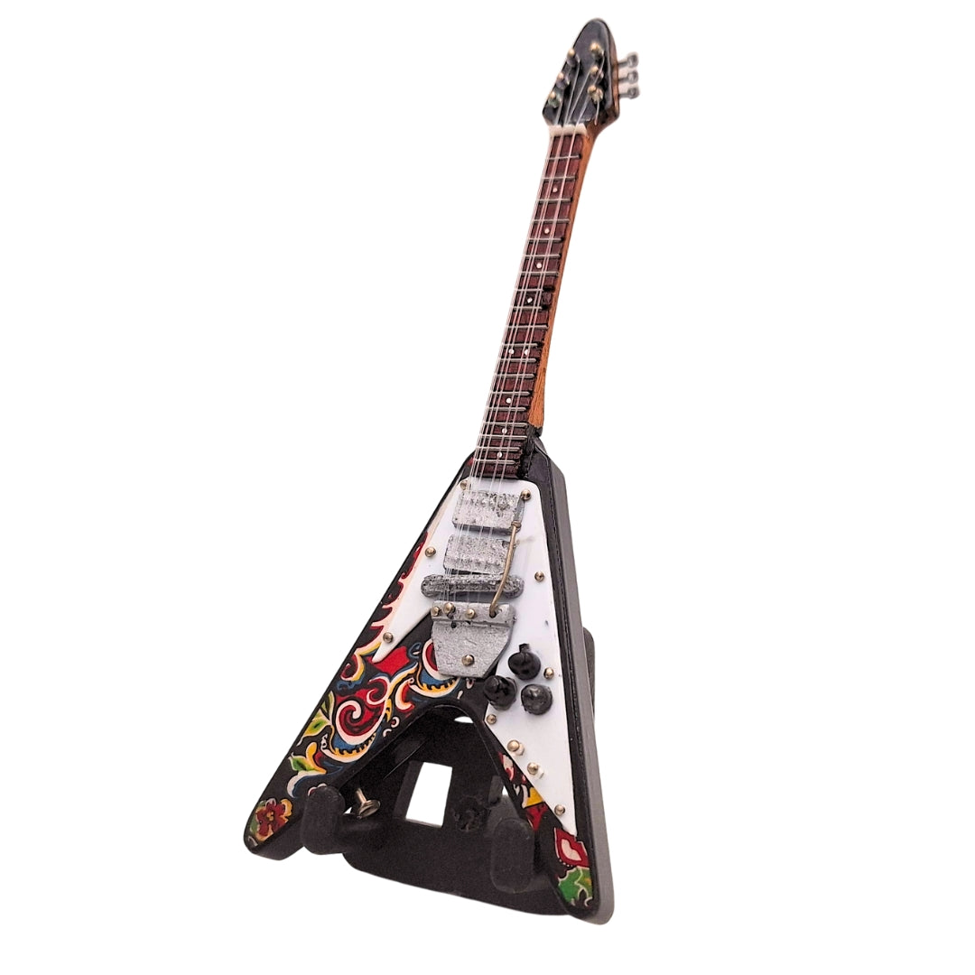 Mini-Gitarre 15 cm Jimmy Hendrix mit Gravurmöglichkeit zur Personalisierung