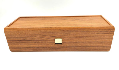 Exklusive Holzkiste für Weinflasche BWXL30 mit Gravur-Personalisierung, Nussbaumfarben, ideal als Geschenk, Maße 35x14x10 cm