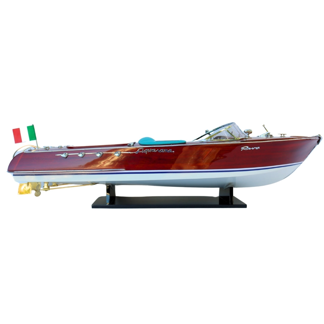 Exklusives Modell des Motorboots Riva Aquarama 87 cm mit Personalisierung durch Gravur