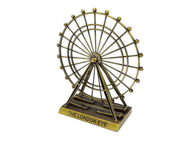 Riesenrad - Metall-Dekoration in Braun/Kupfer mit personalisierbarer Gravur  