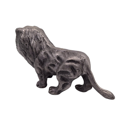 Dekorative Figur LEO aus Aluminium in Silberfarbe, personalisierte Gravur