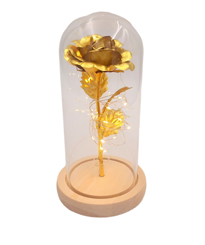 LED-Nachtlampe Rose mit personalisierbarer Gravur, romantisches Geschenk, Höhe 21,5 cm, sanftes Licht, ideale Dekoration fürs Schlafzimmer  