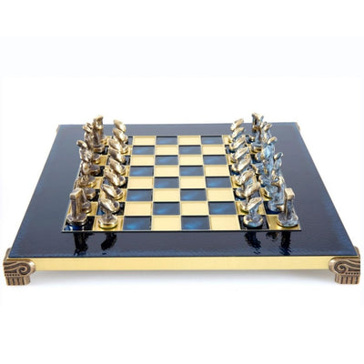 Luxuriöse Metall-Schachfiguren Cycladic 28x28 cm mit personalisierter Gravur