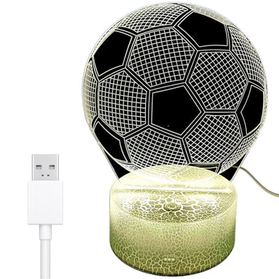 Nachtlampe Fußball mit personalisierbarer Gravur - perfektes Geschenk für Fußballfans - 17 cm Höhe - 3 Farben zur Auswahl - USB- oder 3 AAA-Batterien Betrieb  