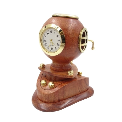 Kleiner Retro-Taucherhelm mit Uhr und Personalisierung