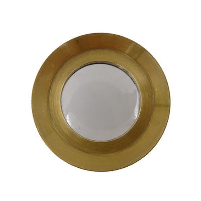 Dreibein-Lupe MAG-0015 mit Messinggehäuse, goldfarben, Gravurpersonalisierung möglich, ideales Geschenk für Juweliere und Philatelisten, Höhe 7 cm, Vergrößerung x3