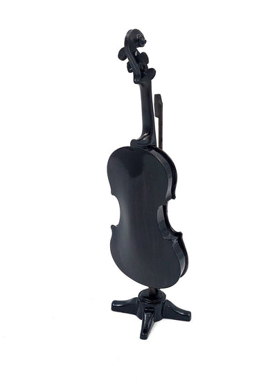 Handgefertigte Mini-Geige aus Harz, Höhe 13 cm, personalisierbare Gravur, ideal als Geschenk für Musikliebhaber