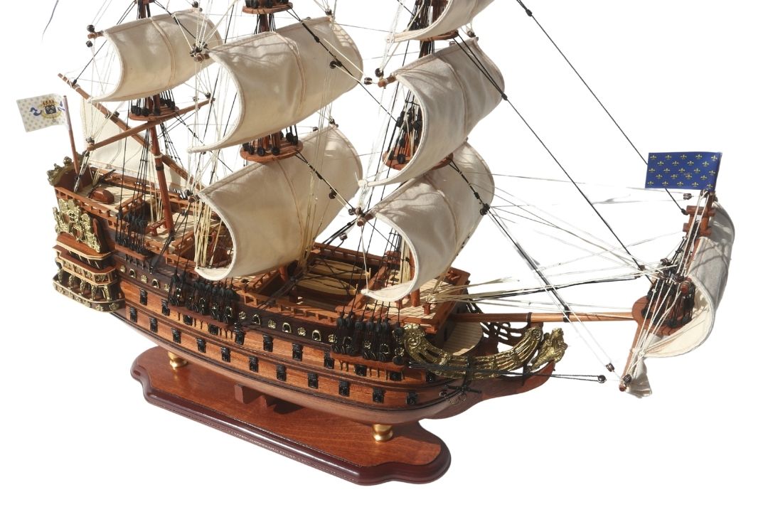 Luxuriöses Segelschiffmodell des Schiffs Soleil Royal 65cm - SOL6, Möglichkeit zur Personalisierung durch Gravur