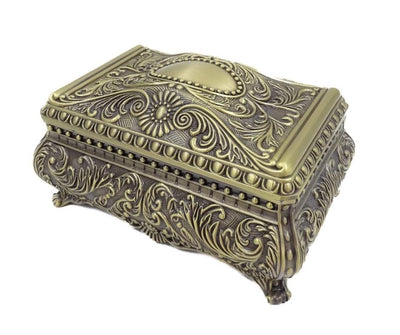 Elegante dekorative Metallschatulle mit Gravur