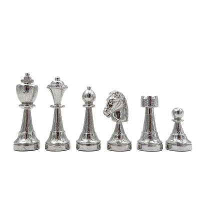 Exklusive Schachfiguren Italfama aus vergoldetem Metall 53x53 cm mit personalisierbarer Gravur