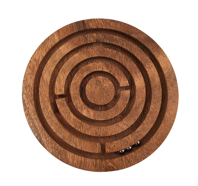Geschicklichkeitsspiel Kugeln im Labyrinth aus Holz mit Gravurpersonalisierung
